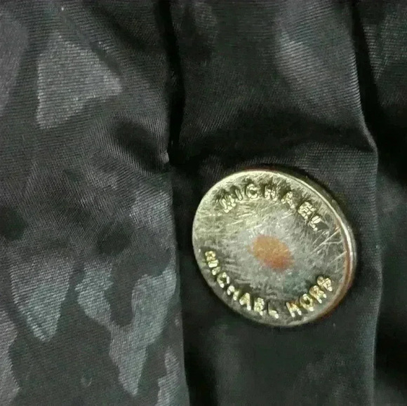 MICHAEL KORS girls 7/8 black and gold winter hooded jacket - Picture 5 of 16